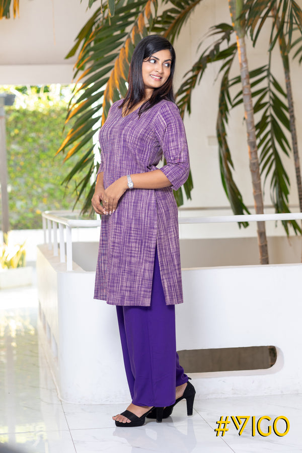 Lilac Breeze Cotton Kurti