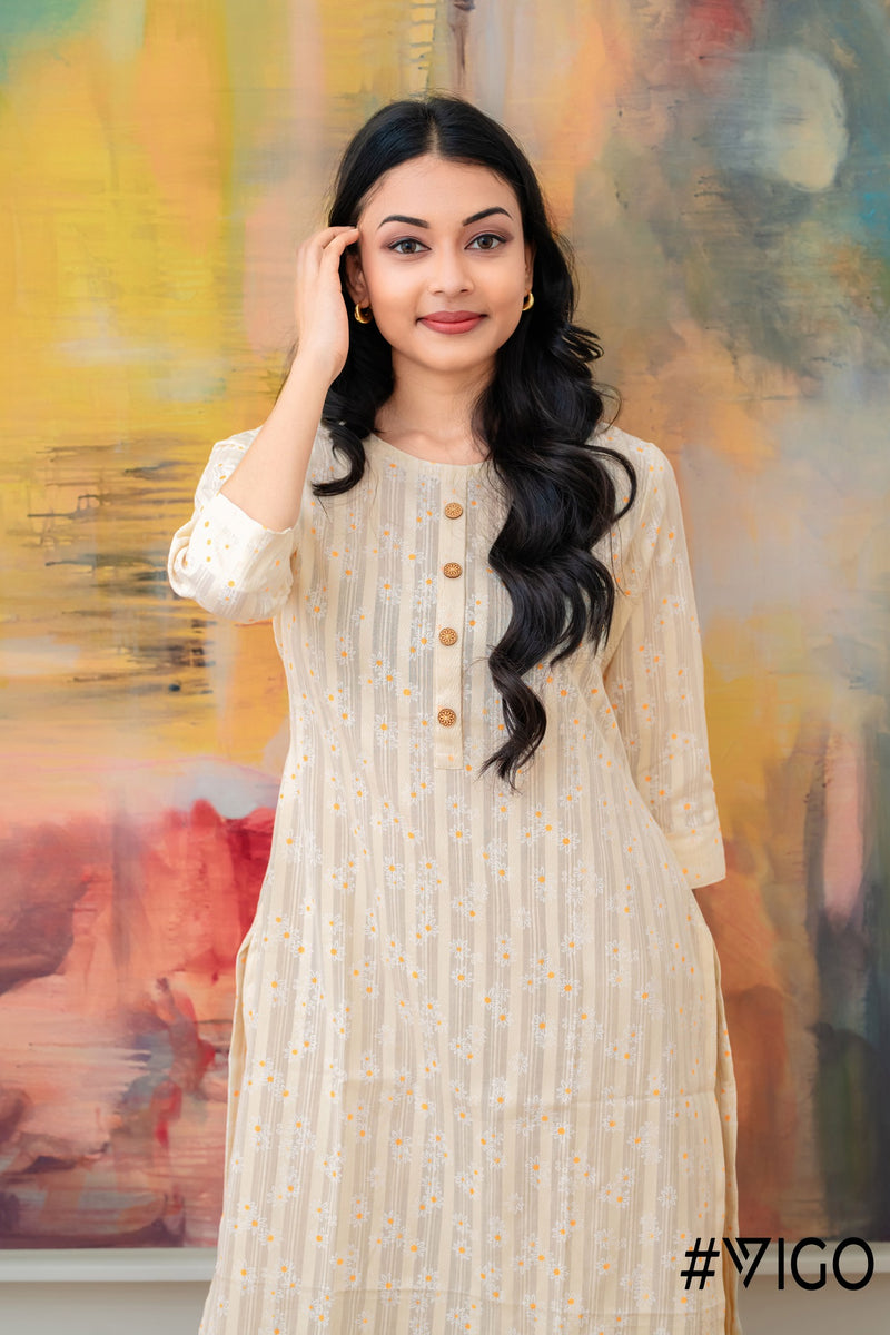 CHARM COTTON KURTI DEW